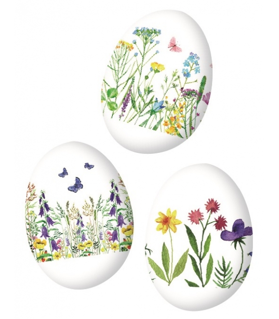 Fólie na vajíčka 12ks Jemné květiny