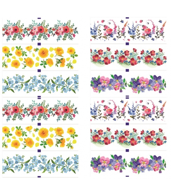 Fólie na vajíčka 12ks Květiny