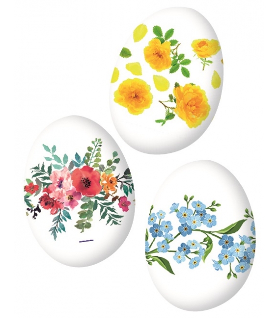 Fólie na vajíčka 12ks Květiny