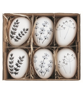 Vajíčko plastové 6cm malované sada 6ks