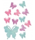 Dřevění motýli 4 cm sada 12ks