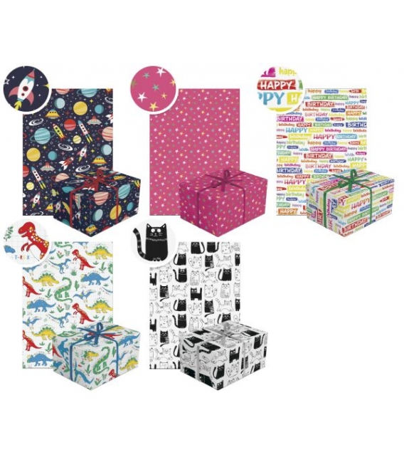 Papír balící dárkový 0,7x2m dětský PAW neutral 26