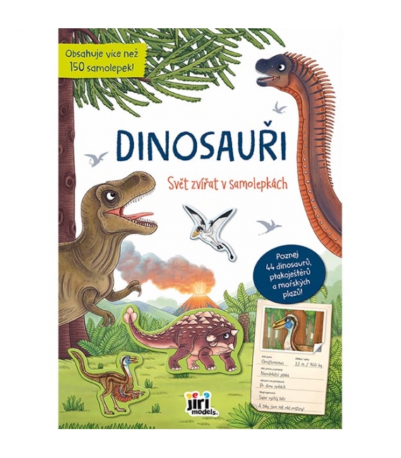Knížka samolepková Svět zvířat v samolepkách Dinosauři