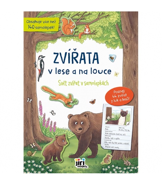 Knížka samolepková Svět zvířat v samolepkách Zvířata v lese a na louce