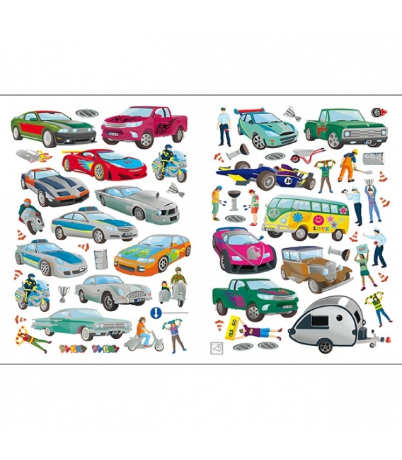 Knížka samolepková metalická Doprava