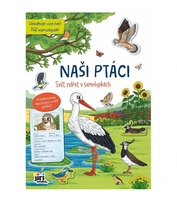 Knížka samolepková Svět zvířat v samolepkách Naši ptáci