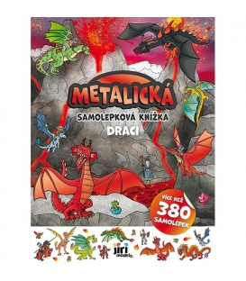 Knížka samolepková metalická Draci