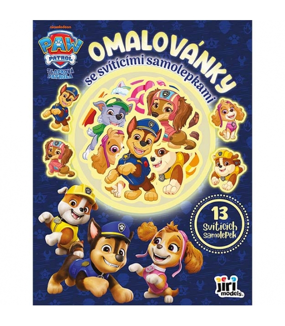 Omalovánky se svítícími samolepkami Tlapková patrola