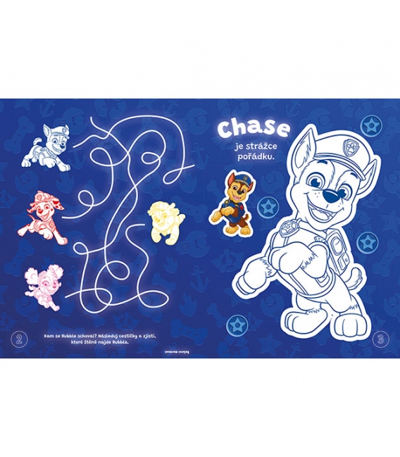 Omalovánky se svítícími samolepkami Tlapková patrola