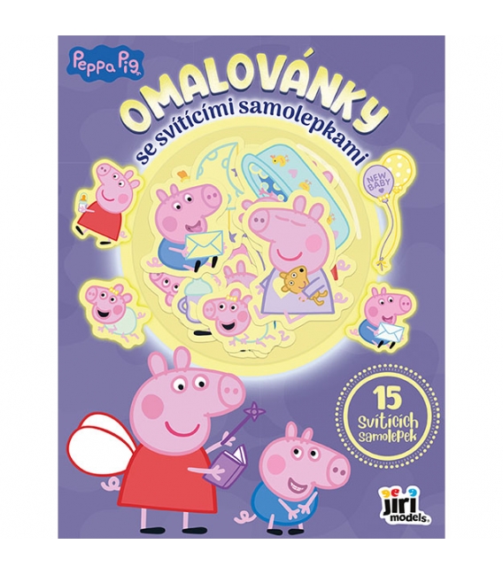 Omalovánky se svítícími samolepkami Prasátko Peppa