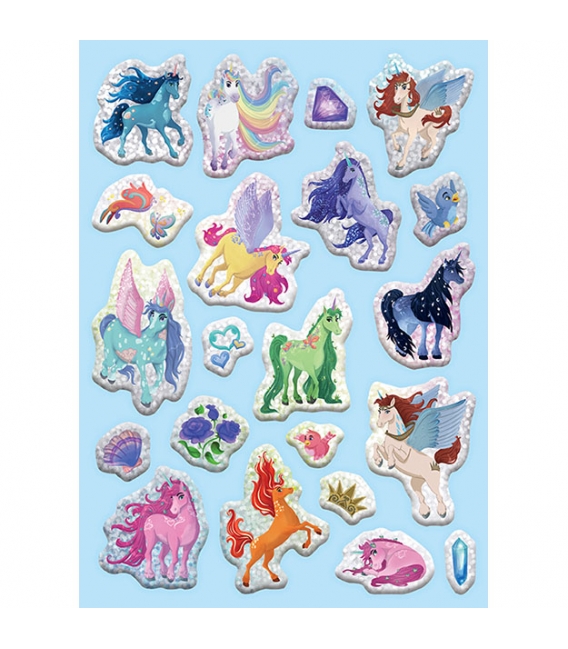 Veselé vybarvování se super samolepkami Jednorožci