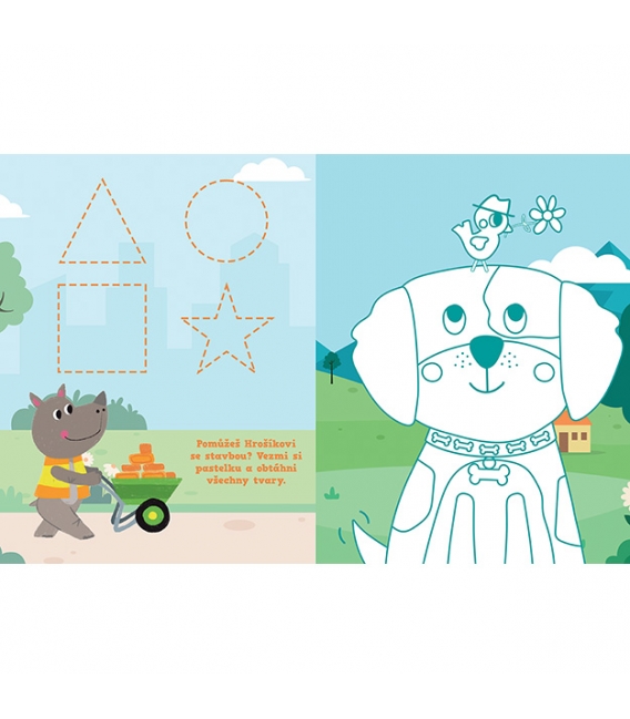 Veselé vybarvování se super samolepkami Zvířátka