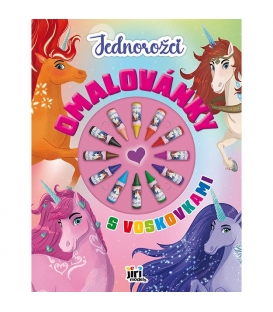 Omalovánky s voskovkami Jednorožci