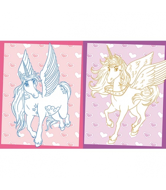 Omalovánky s voskovkami Jednorožci