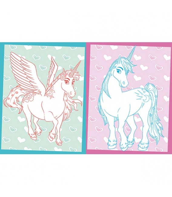 Omalovánky s voskovkami Jednorožci