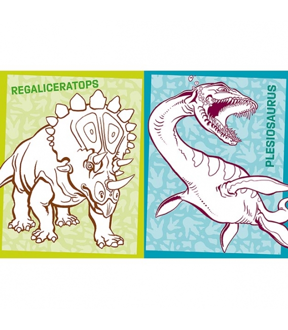 Omalovánky s voskovkami Dinosauři