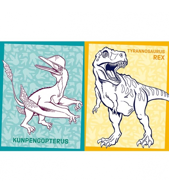 Omalovánky s voskovkami Dinosauři