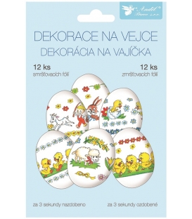 Fólie na vajíčka 12ks Tradiční motivy