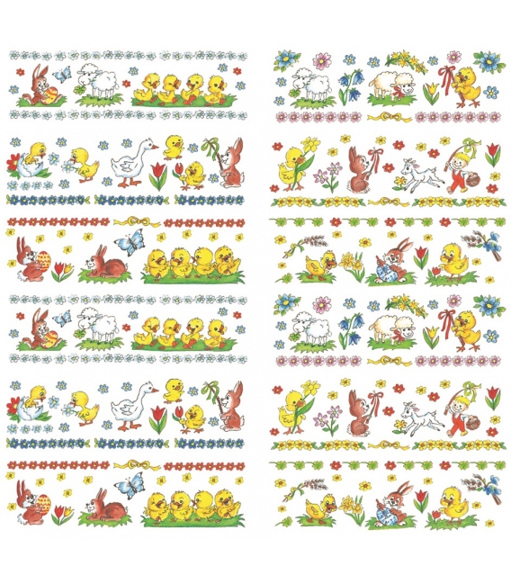 Fólie na vajíčka 12ks Tradiční motivy