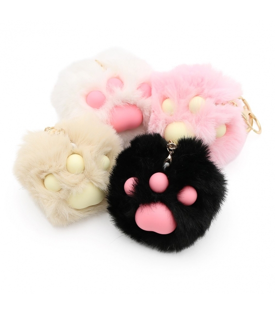 Klíčenka plyšová PomPom Kočičí packa