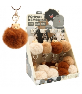 Klíčenka plyšová PomPom Medvěd