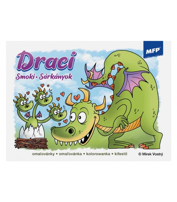 Omalovánky A5 Draci