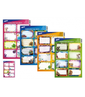 Samolepky na sešity 8ks 66x41mm