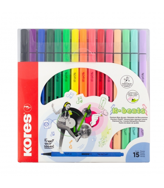 Popisovač Kores K-Beats 15 barev