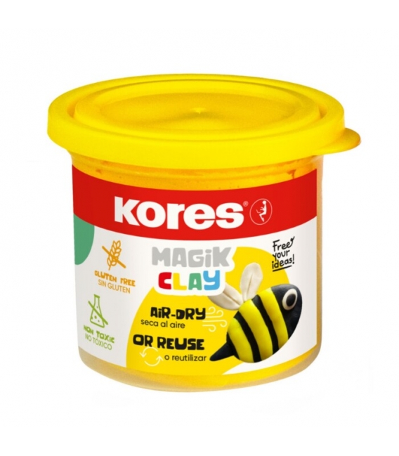 Hmota modelovací Kores MAGIC CLAY žlutá