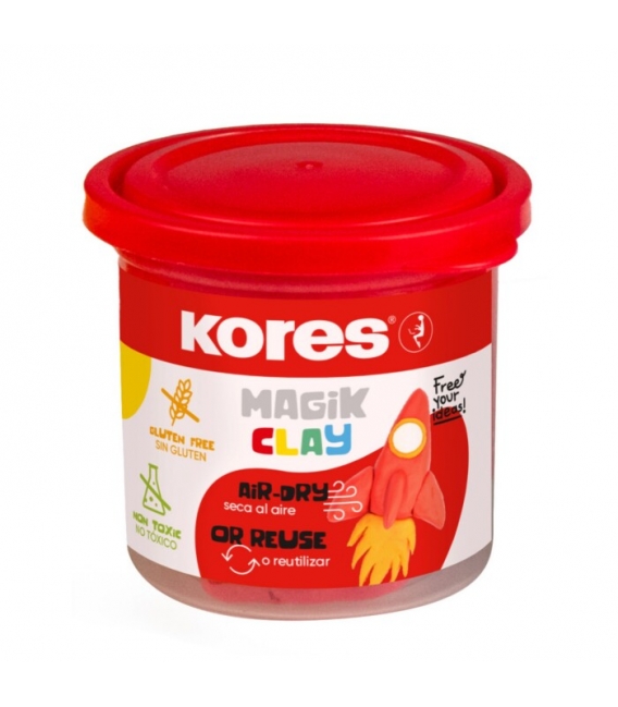 Hmota modelovací Kores MAGIC CLAY červená