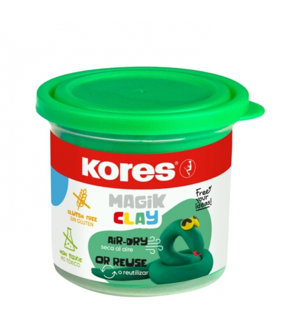 Hmota modelovací Kores MAGIC CLAY zelená
