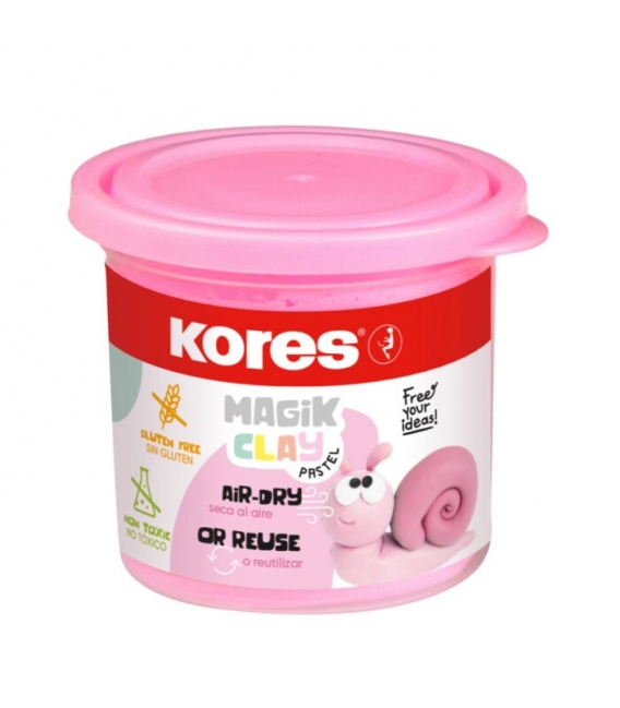 Hmota modelovací Kores MAGIC CLAY PASTEL růžová