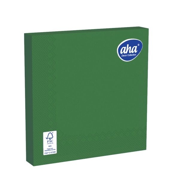 Ubrousky barevné 33x33/20ks 3vrstvé, tmavě zelená