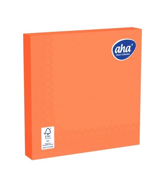 Ubrousky barevné 33x33/20ks 3vrstvé, oranžová
