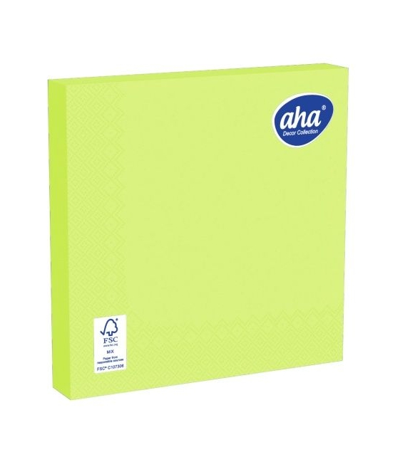 Ubrousky barevné 33x33/20ks 3vrstvé, limetková-žlutozelená