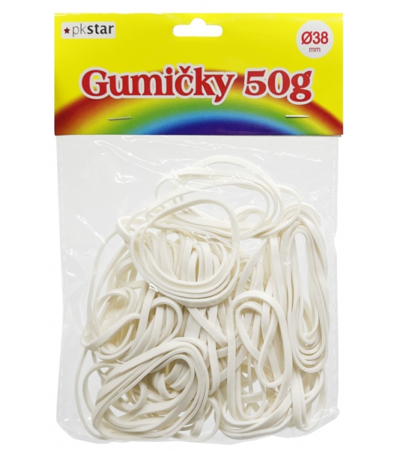 Gumičky 38mm/50g bílé