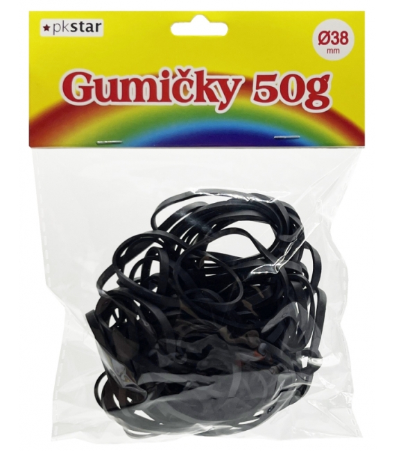Gumičky 38mm/50g černé