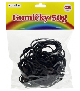 Gumičky 38mm/50g černé