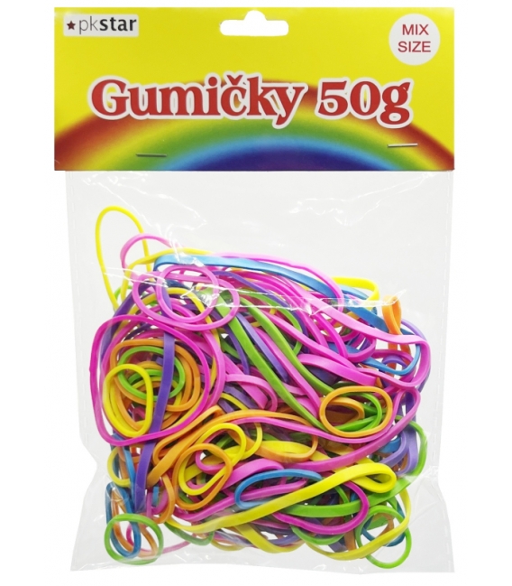 Gumičky 50g mix barev a velikostí