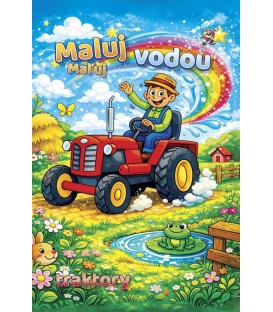 Omalovánky Maluj vodou A4 Traktory