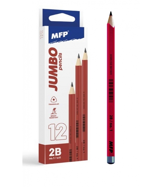 Tužka trojhranná č.1/12ks JUMBO