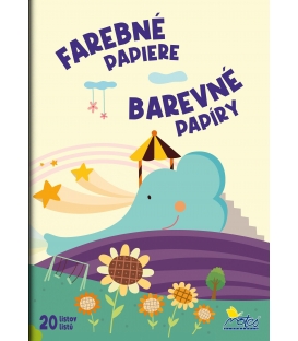 Papíry barevné nelepící 20l