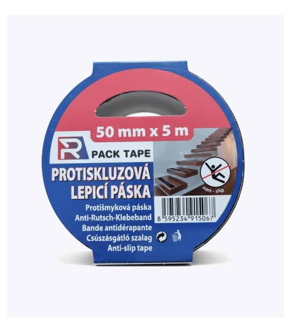 Páska lepící 50x5m černá bezpečnostní protiskluzová