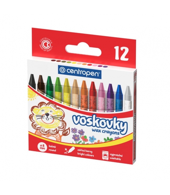 Voskovky Centropen 12 barev 9530/12 prům. 8mm