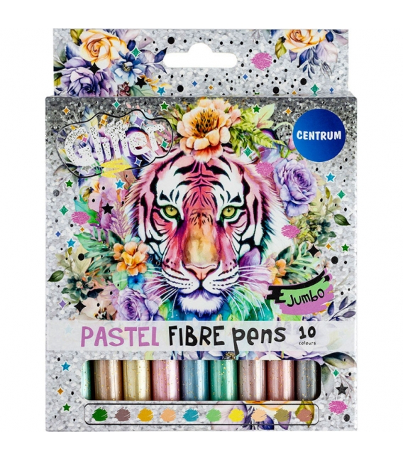 Popisovač sada 10 barev Centrum jumbo pastel glitter