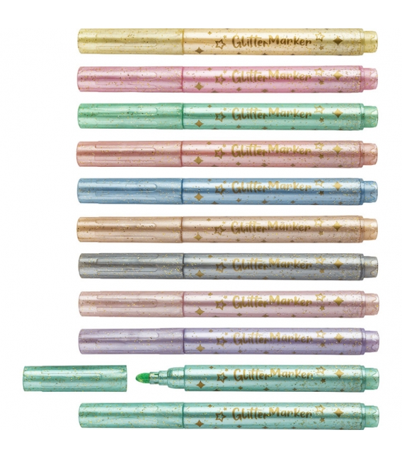 Popisovač sada 10 barev Centrum jumbo pastel glitter