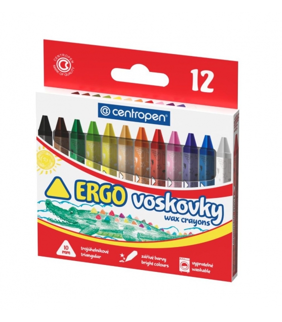 Voskovky Centropen 12 barev 9531/12 prům. 10mm trojhranné