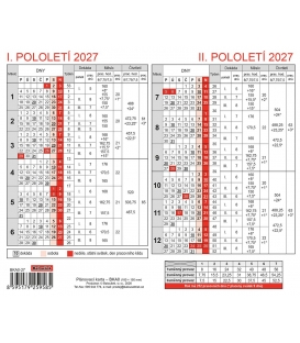 Kalendář stolní - Plánovací karta 2027