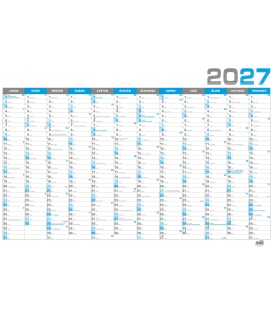 Kalendář nástěnný roční B1 modrý 2027