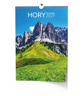 Kalendář nástěnný Hory 2027
